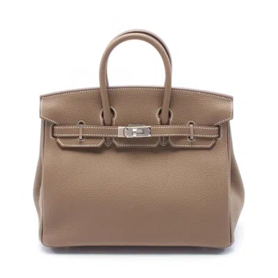 Pre-owned Hermes Etoupe Togo Leather Handbag () In Multi