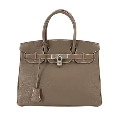 Pre-owned Hermes Etoupe Togo Leather Handbag () In Multi