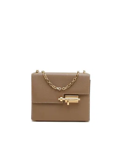 Hermes Hermès Etoupe Verrou Mini Chaine Bag In Brown