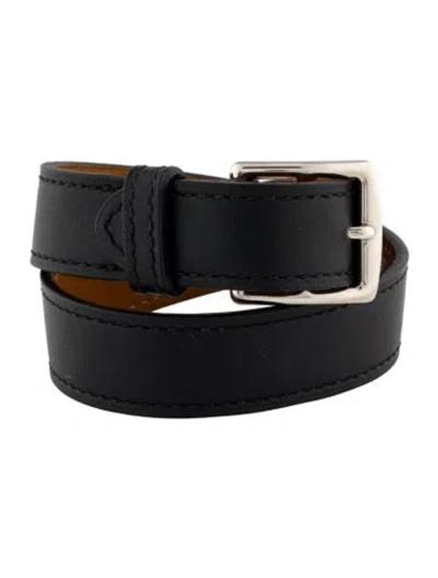 Pre-owned Hermes Etriviere Double Tour Bracelet In Black