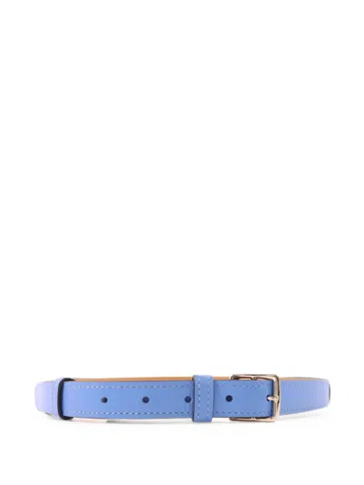 Pre-owned Hermes Etriviere Epsom Leather Belt In Blue