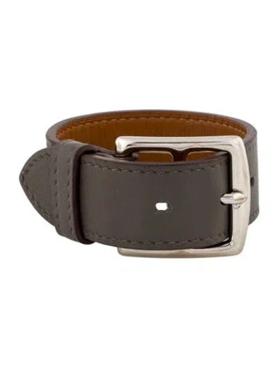Pre-owned Hermes Etriviere Leather Wrap Bracelet In Multi