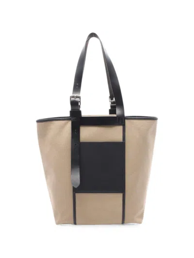 Pre-owned Hermes Etrivière Pocket 27 Tote Bag In Neutral