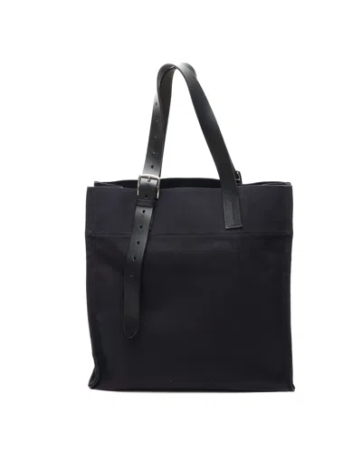Pre-owned Hermes Hermès Etriviere Shopping Bag In Blue