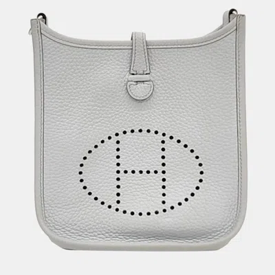 Pre-owned Hermes Evelyn 16 Handbag In White