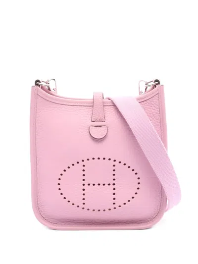 Pre-owned Hermes Evelyn Tpm Shoulder Bag In Pink