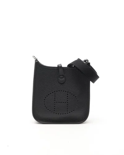 Pre-owned Hermes Hermès Evelyne 16 Tpm Taurillion Clemence Noir Bag In Black