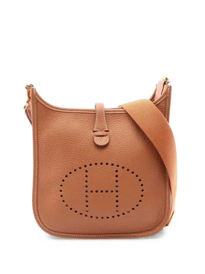 Pre-owned Hermes Evelyne 23 Bovine Leather Shoulder Bag In Brown