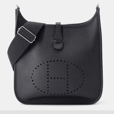 Pre-owned Hermes Evelyne 3 Pm Caban Taurillon Clemence Bag In Black