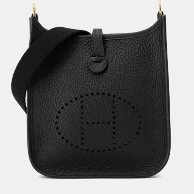 Pre-owned Hermes Evelyne Amazon Long Black Taurillon Clemence Tpm