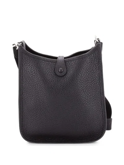 Pre-owned Hermes Evelyne Bag Gen Iii Clemence Tpm Crossbody Bag In Black