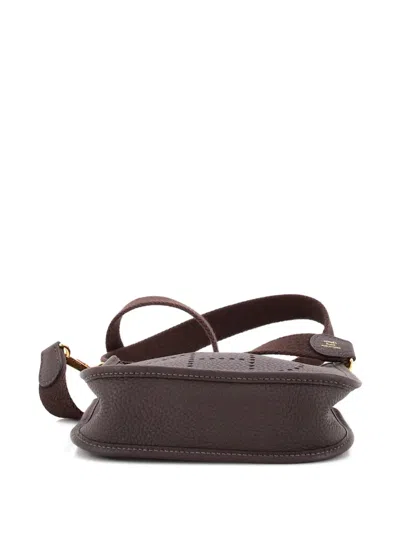 Pre-owned Hermes Evelyne Bag Gen Iii Clemence Tpm Crossbody Bag In Brown