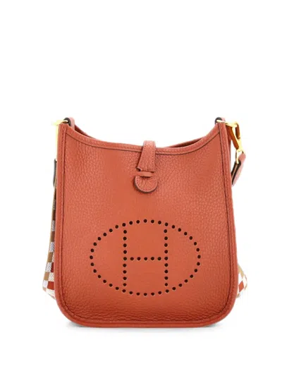 Pre-owned Hermes Evelyne Bag Gen Iii Clemence Tpm Crossbody Bag In Brown