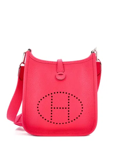 Pre-owned Hermes Evelyne Bag Gen Iii Clemence Tpm Crossbody Bag In Pink