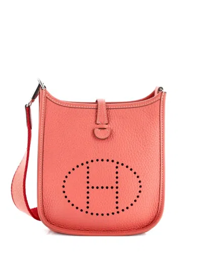 Pre-owned Hermes Evelyne Bag Gen Iii Clemence Tpm Crossbody Bag In Pink