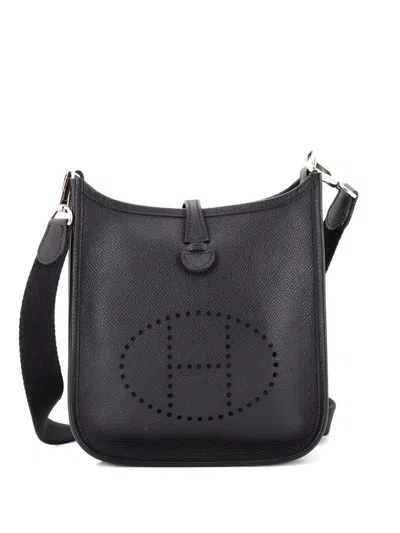 Pre-owned Hermes Evelyne Bag Gen Iii Epsom Tpm Crossbody Bag In Black