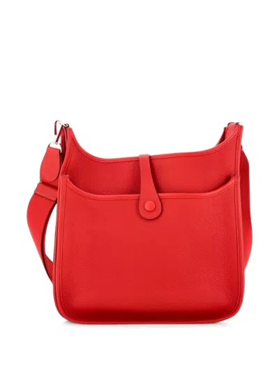 Pre-owned Hermes Evelyne Bag Gen Iii Maurice Pm Crossbody Bag In Red