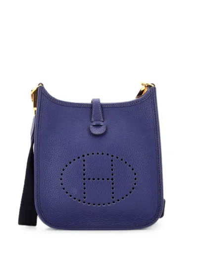 Pre-owned Hermes Evelyne Bag Gen Iii Maurice Tpm Crossbody Bag In Blue