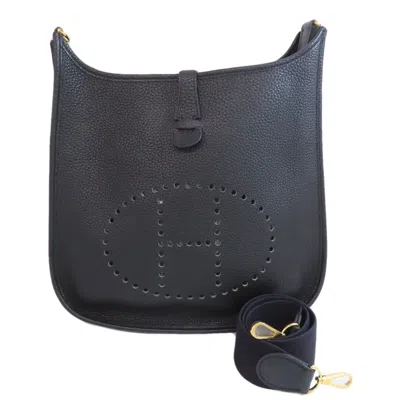Pre-owned Hermes Evelyne Black Togo Leather Shoulder Bag ()