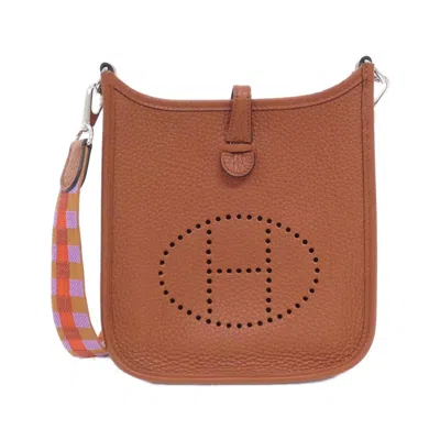 Pre-owned Hermes Evelyne Capucine Taurillon Clemence Leather Shoulder Bag ()