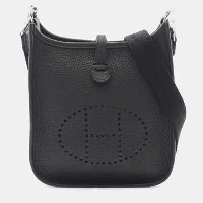Pre-owned Hermes Evelyne I Tpm Black Taurillon Bag