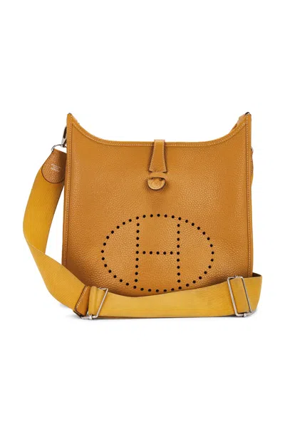 Pre-owned Hermes Evelyne Iii Pm Shoulder Bag In Brown