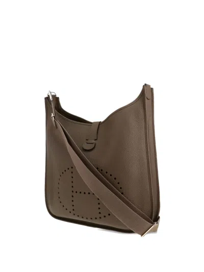 Pre-owned Hermes Evelyne Iii Shoulder Bag In Brown