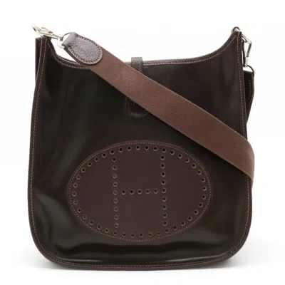 Hermes Evelyne Leather Shoulder Bag () In Brown