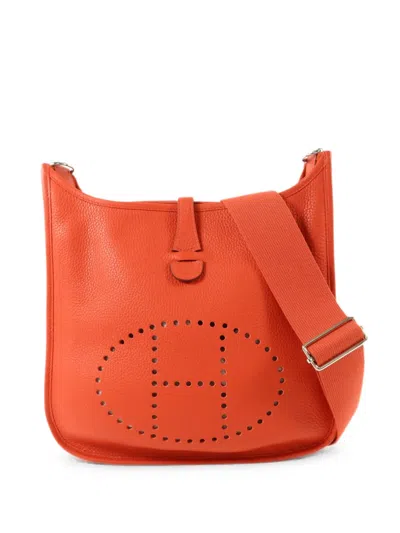 Pre-owned Hermes Evelyne Pm Shoulder Bag In Orange
