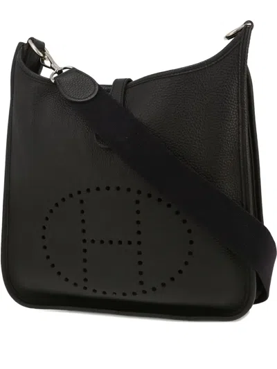 Pre-owned Hermes Evelyne Shoulder Bag In Black