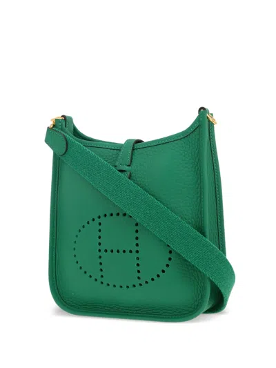Pre-owned Hermes Evelyne Shoulder Bag In Green