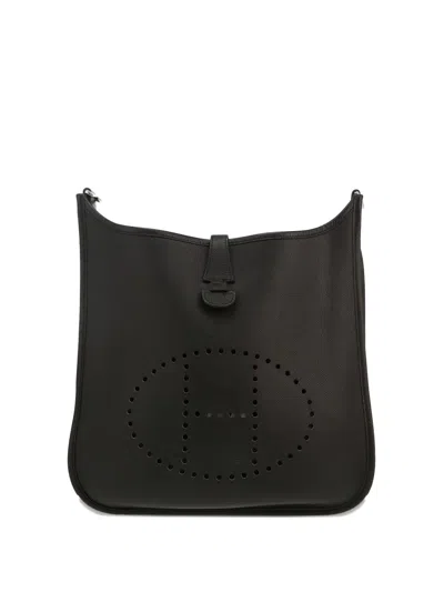Pre-owned Hermes Evelyne Shoulder Bag In Black