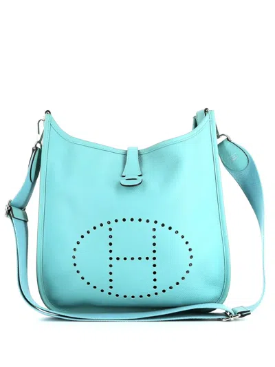 Pre-owned Hermes  Evelyne Shoulder Bag In Blue
