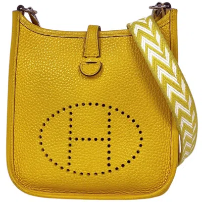 Pre-owned Hermes Evelyne Taurillon Clemence Leather Pochette Shoulder Bag ()