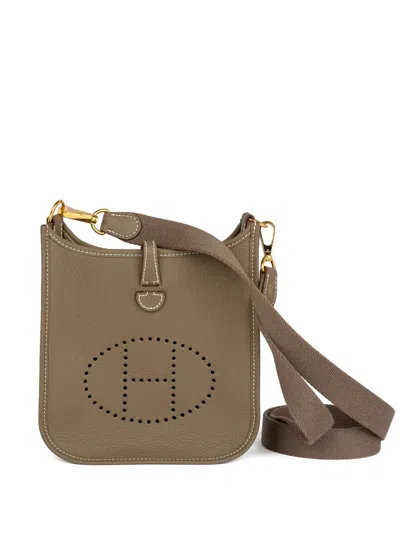 Pre-owned Hermes Evelyne Tpm 16 Shoulder Bag In Neutral