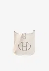 Hermes Evelyne Tpm In New White Taurillon Clemence Amazone With Gold Hardware In White