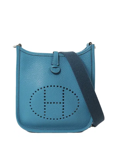 Pre-owned Hermes Evelyne Tpm Shoulder Bag In Blue