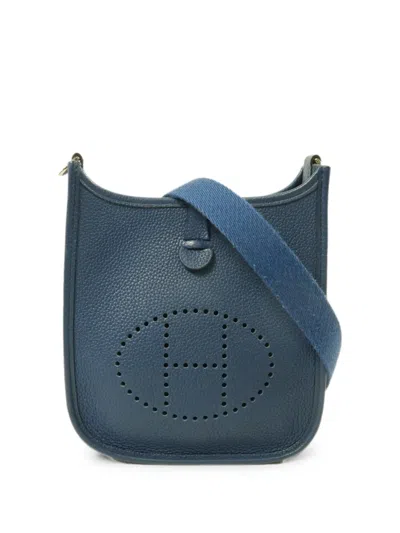 Pre-owned Hermes Evelyne Tpm Shoulder Bag In Blue