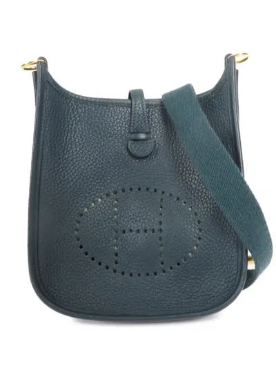 Pre-owned Hermes Evelyne Tpm Shoulder Bag In Green