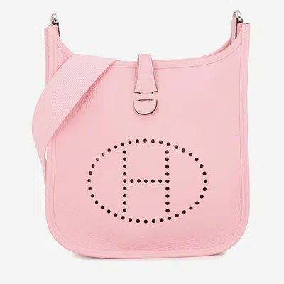 Pre-owned Hermes Evelyne3 Rose Sakura Taurillon Clemence Size 23 In Pink