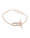 HERMES HERMÈS EVER CHAINE D'ANCRE BRACELET, SMALL MODEL IN 18KT ROSE GOLD 0.37CTW
