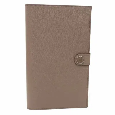 Pre-owned Hermes Evercalf Leather Long Wallet (bi-fold) ()