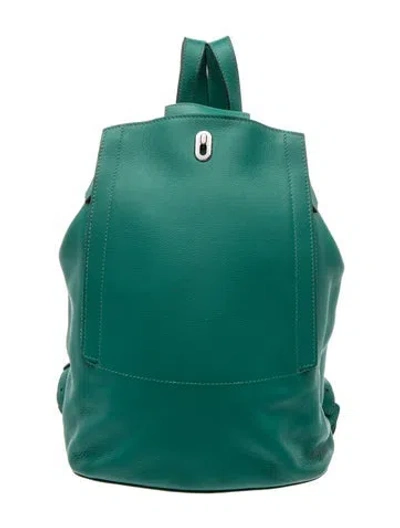 Pre-owned Hermes Evercolor Gr24 Backpack In Green