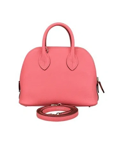 Pre-owned Hermes Evercolor Leather Bolide Mini 2025 In Pink