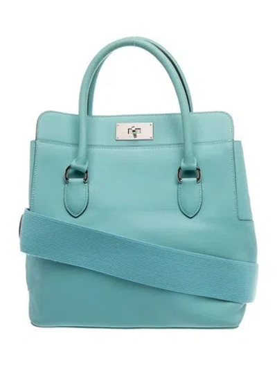 Pre-owned Hermes Evercolor Tool Box 26 In Blue