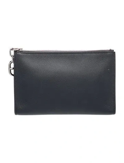 Pre-owned Hermes Evercolor Zipengo Pm Pouch In Grey