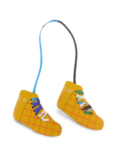 Pre-owned Hermes Everlisse Chevre Mysore Sneakers Charm In Yellow