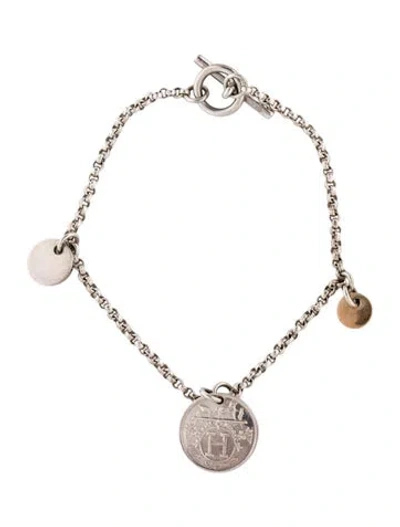 Pre-owned Hermes Ex-libris Bracelet, Small Model, 6.5" In Multicolor