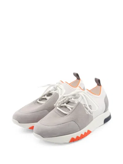 Pre-owned Hermes Exploit Sneakers In Gray