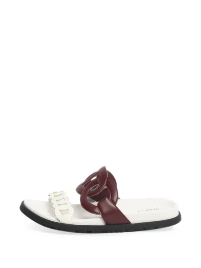 Pre-owned Hermes Extra Cut-out Details Sandals In White